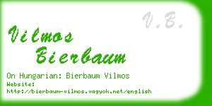 vilmos bierbaum business card